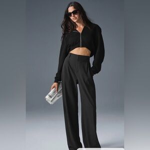High-Waist Dreamscape Trouser in Black (Regular Length)
